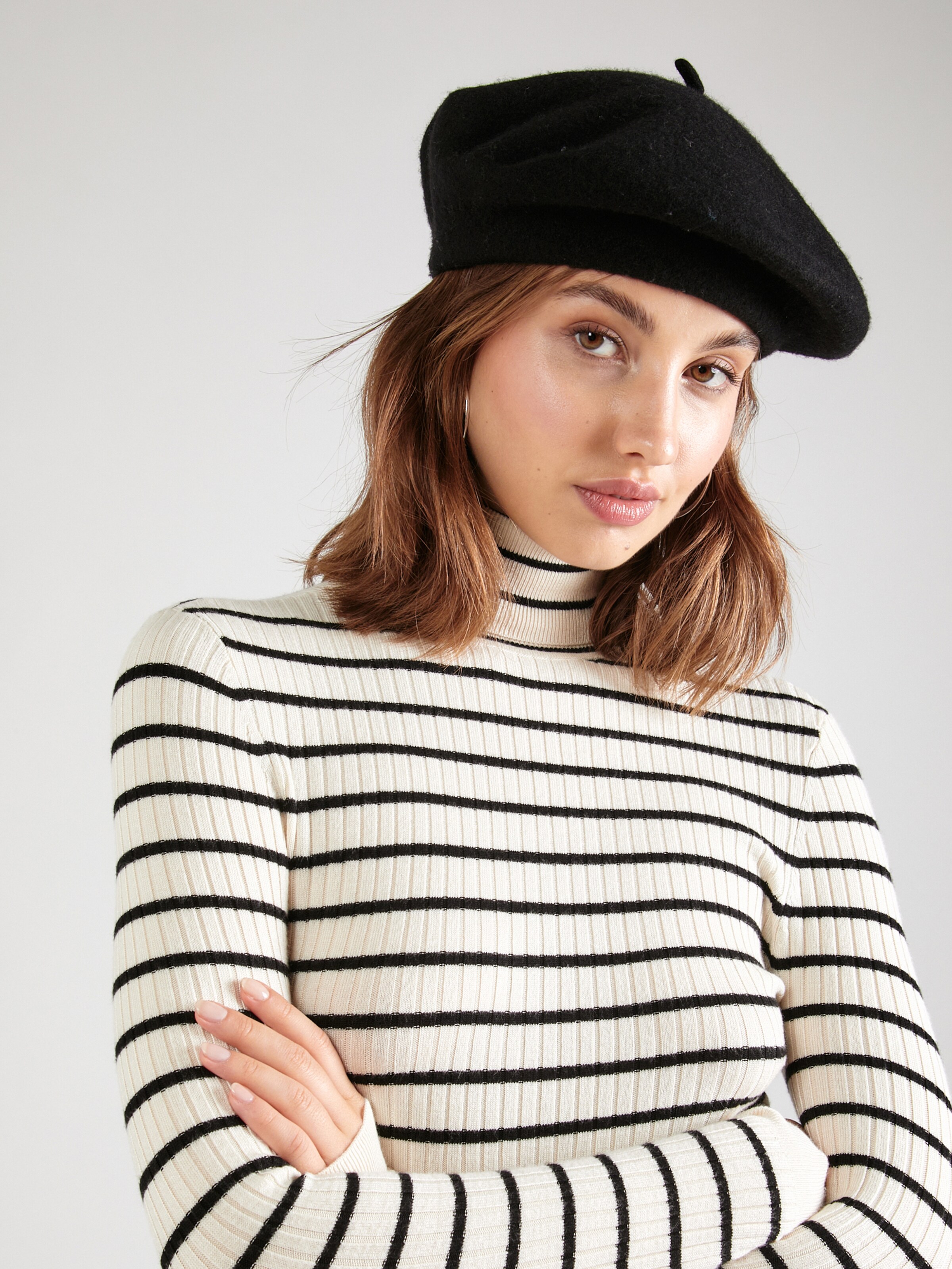 Rollkragen gestreift Clearance